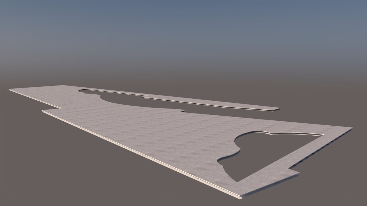 곡선 옥상 3D